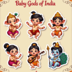 Indian Gods - Religious - Stickers Sheet v10
